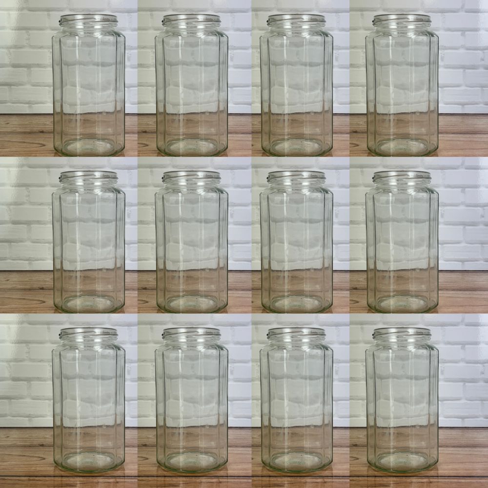 Dodecagon Glass Jars 12-Pack - UK ONLY