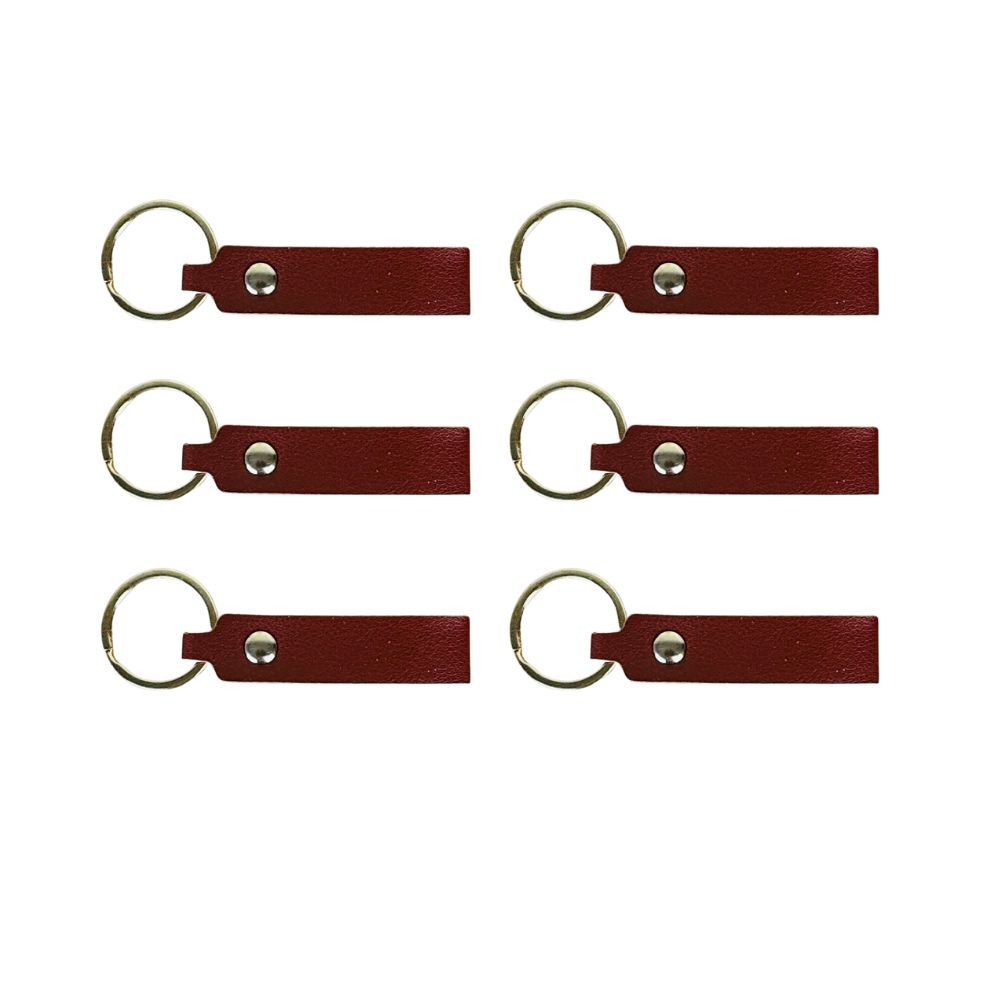 Faux-Leather Keychain - 6pcs