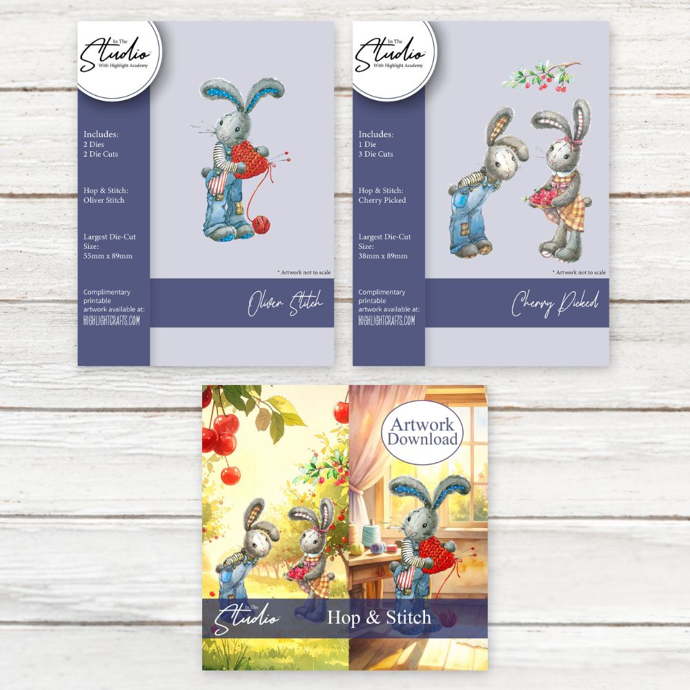 In The Studio Hop & Stitch Die & Artwork Download Bundle