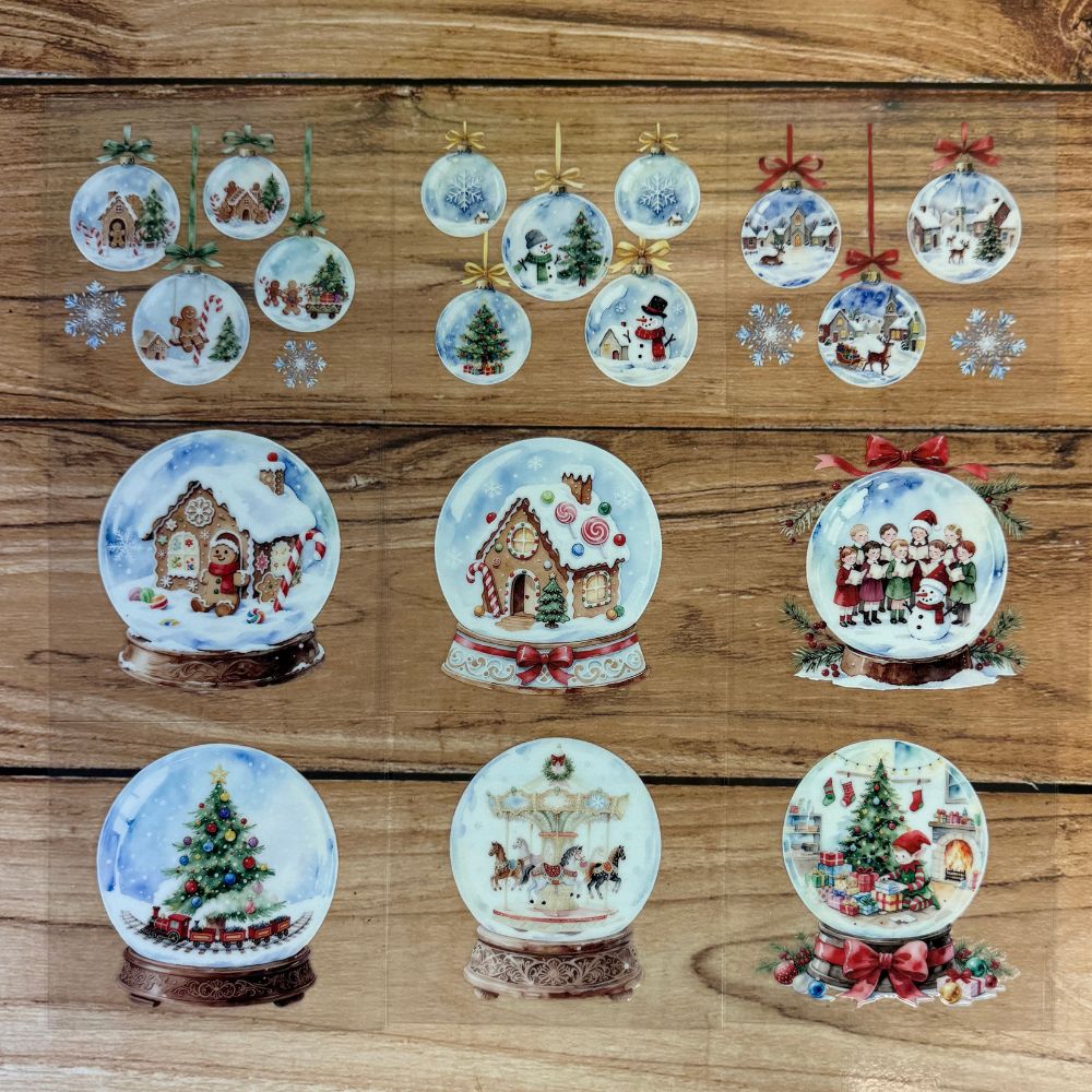 Transfer Sticker Set - Snow Scenes - 9 Sheets