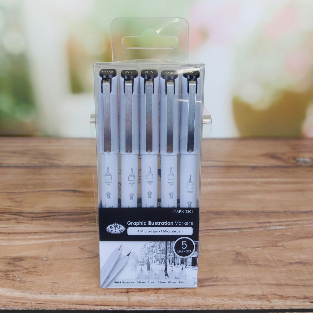 Royal & Langnickel Graphic Illustration Marker Set (5pcs)