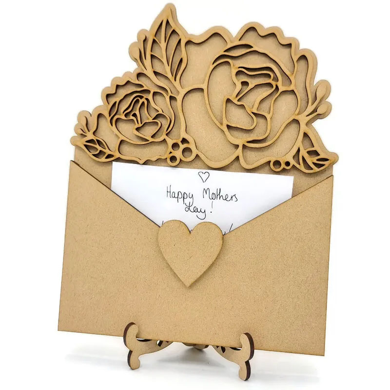 MDF Blank - Gift Card/Letter with Stand