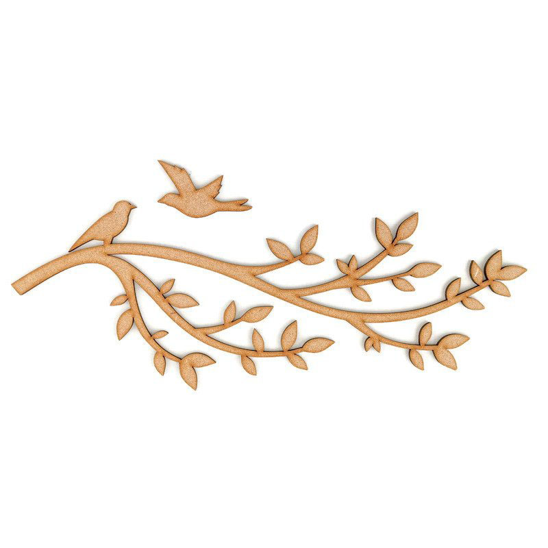 MDF Blank - Branch With Birds