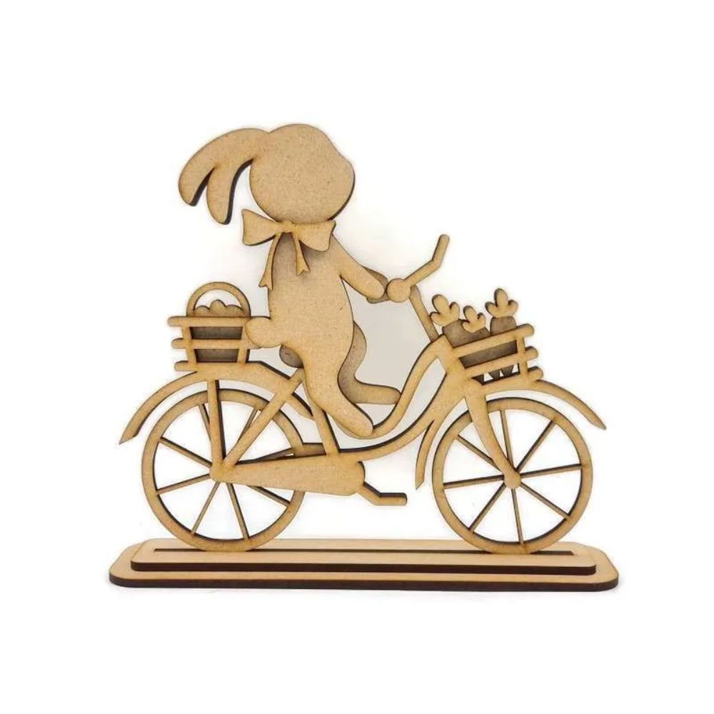 MDF Blank - Bunny on Bicycle