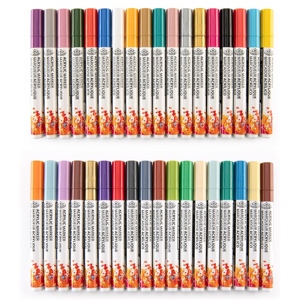 Royal & Langnickel Acrylic Paint Marker Set - Primary (36pcs) - Image 2