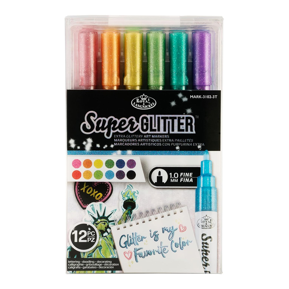 Royal & Langnickel Super Glitter Art Marker Set (12pcs)