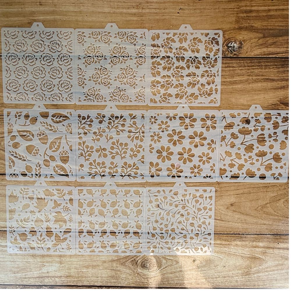 Cake Decorating Stencils - 10 Designs - Roses