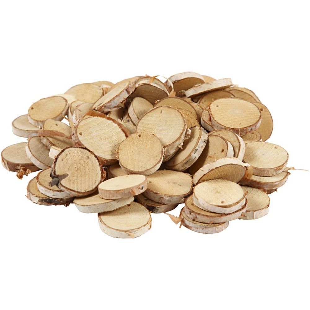 Creativ Wooden Disc with Hole Pack (500g)