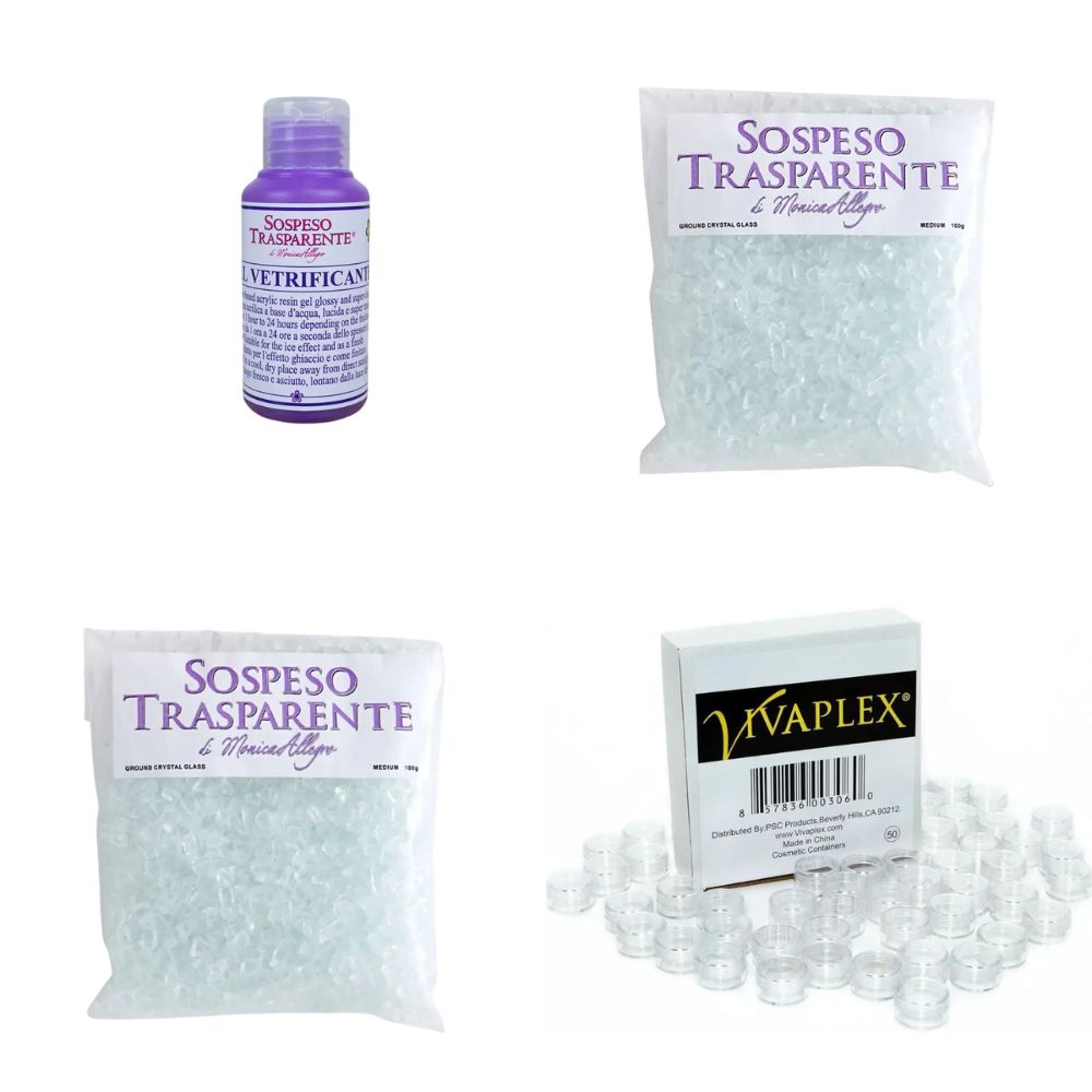 Sospeso Trasparente Glazing Gel & Crystal Glass Bundle