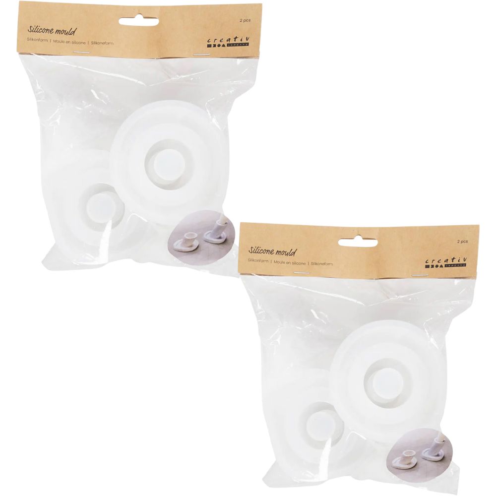 Creativ Candle Holder (2pcs) Silicone Moulds Bundle of 2