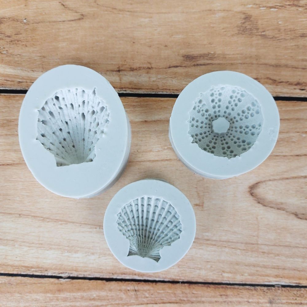 Silicone Mould Set - Fan Shells 3pcs
