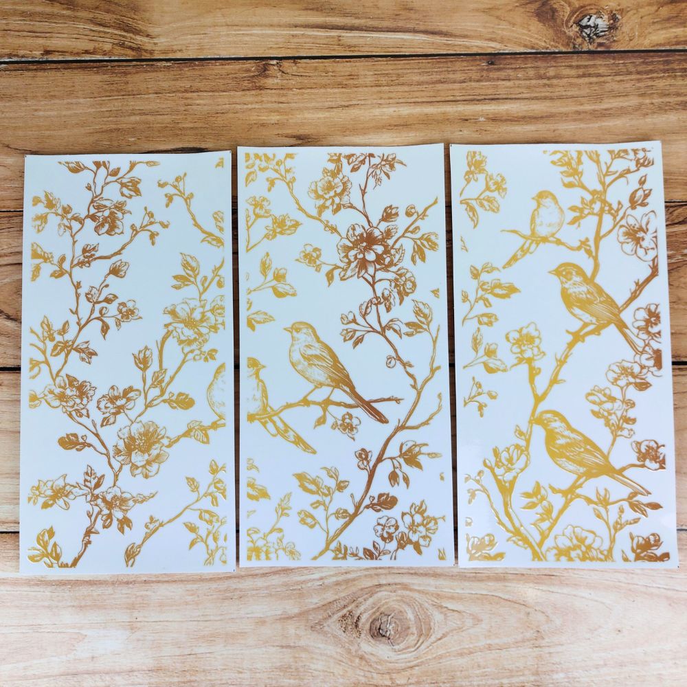 Metallic Transfers Sheet 3pcs - Robins