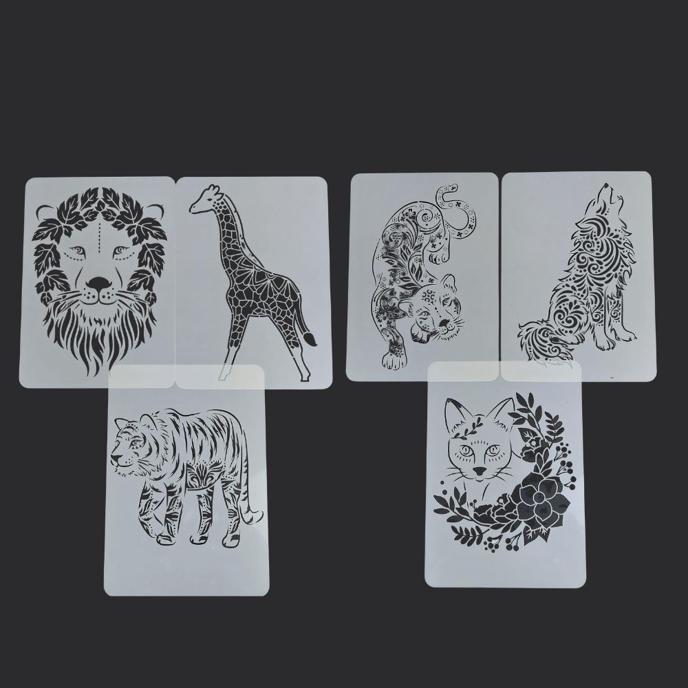 Animal Stencils - Into The Wild - 6pcs