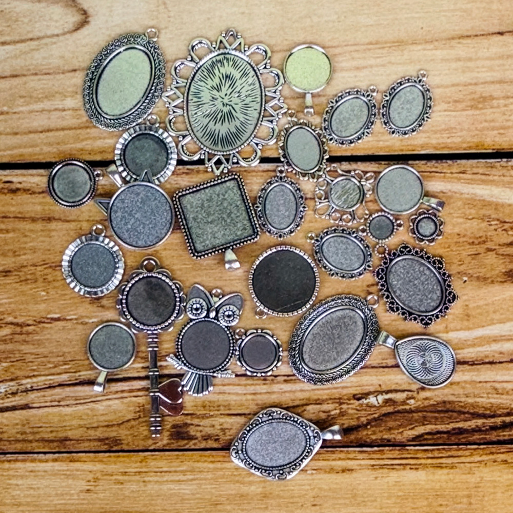 Ornate Style Jewellery Bezels Assortment (mixed shapes/sizes - 100g)