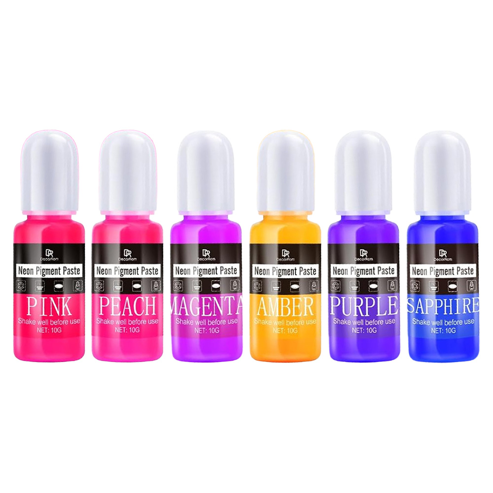 Neon Coloured Pigment Paste - Electric Dusk (6pcs)