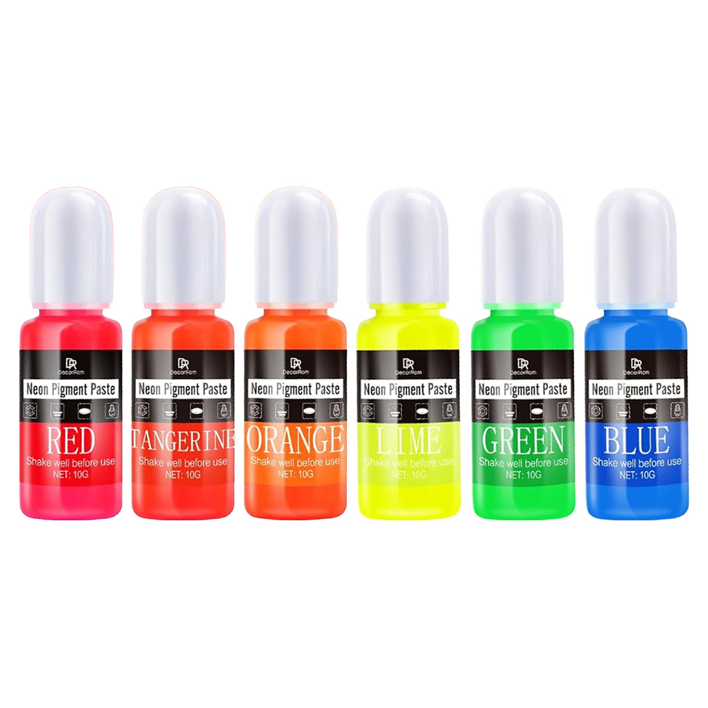 Neon Coloured Pigment Paste - Voltage Riot (6pcs)