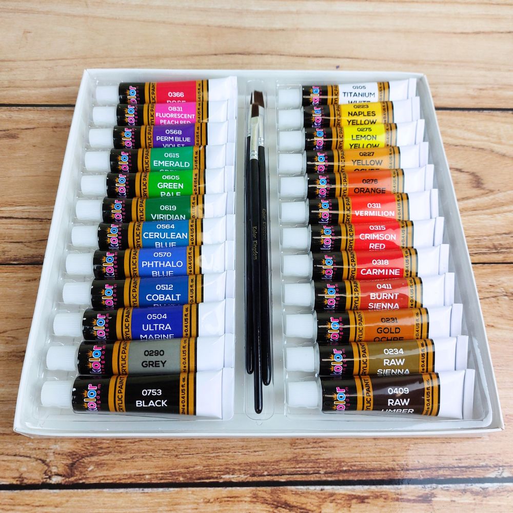 Acrylic Paint Set - 24 Colours