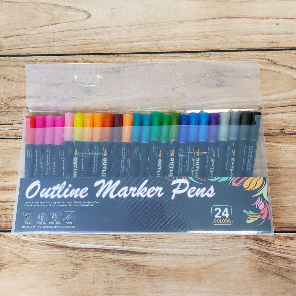 Outliner Marker Pen Set - 24 Colours