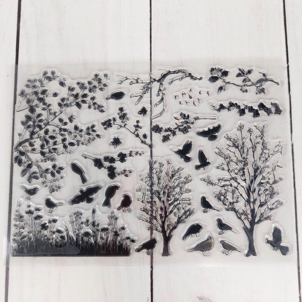 Songbirds & Branches Silhouette Stamp Set