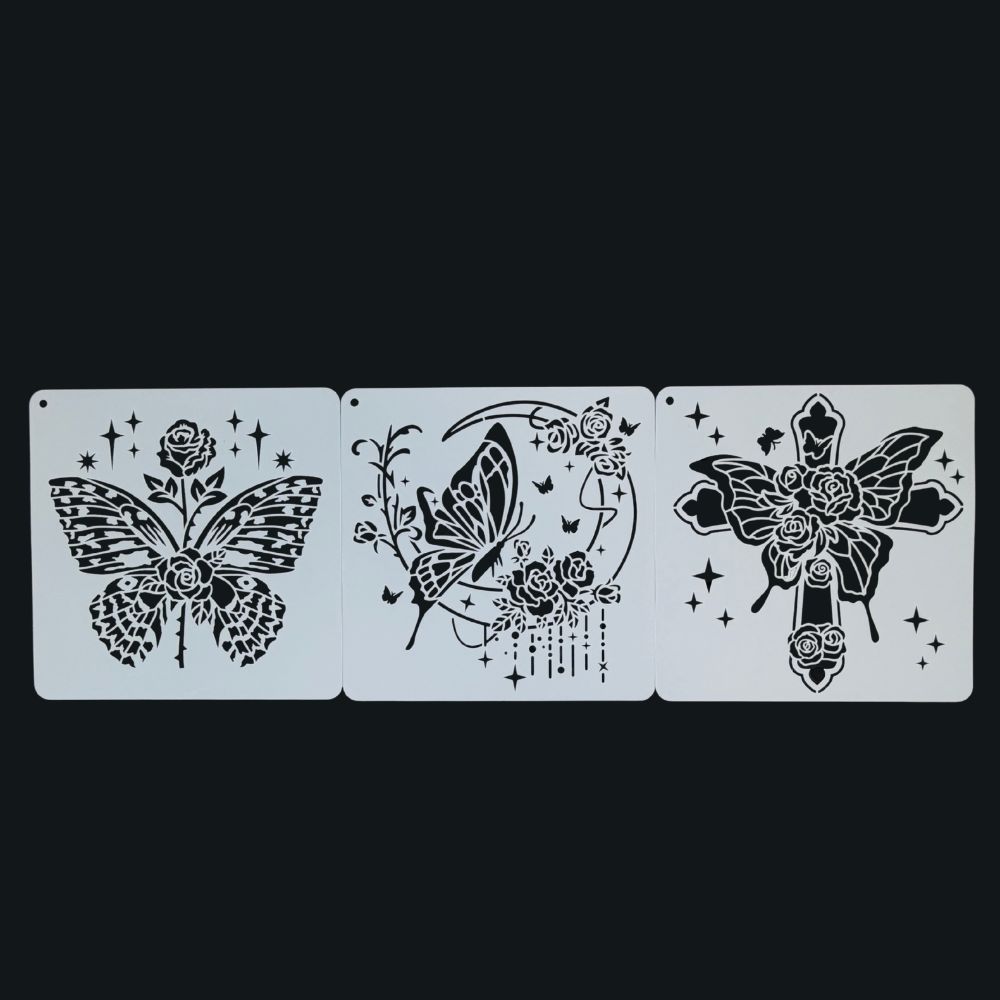 Fairy Stencils 20x20 - Enchanted Wings - 3pcs