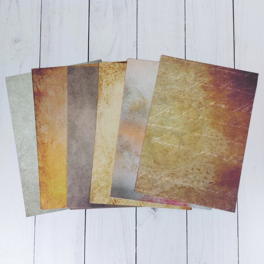 Vintage Parchment Paper - 80gsm - 6 Styles - 30 Sheets