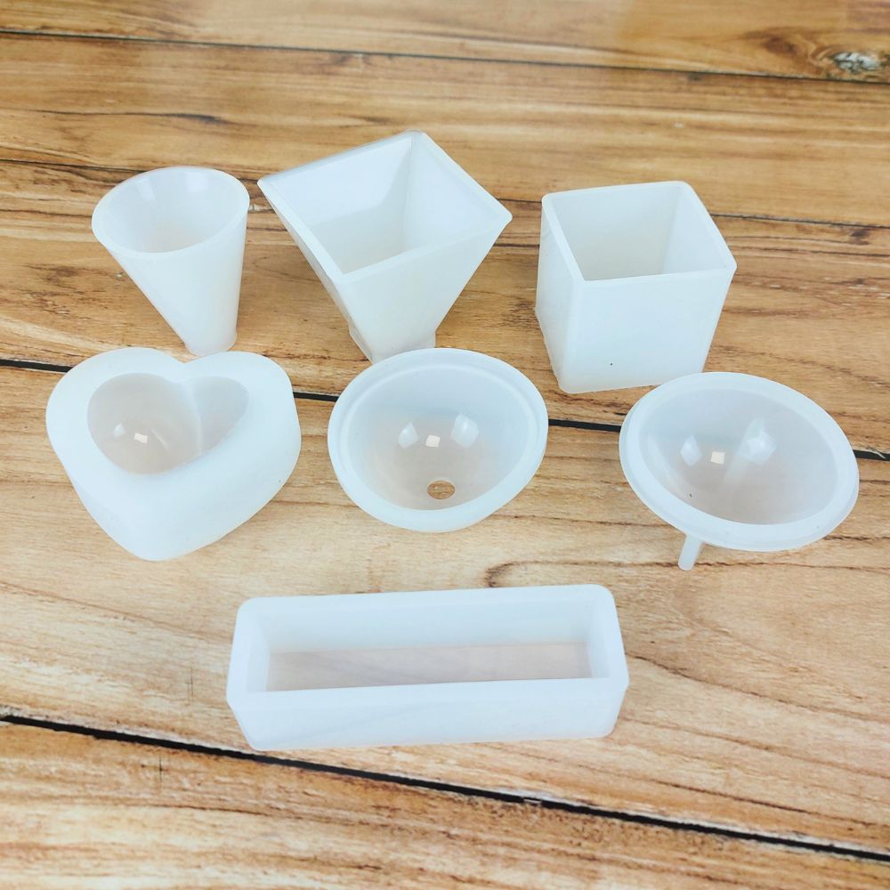 Silicone Mould 7pcs - Solid Shapes