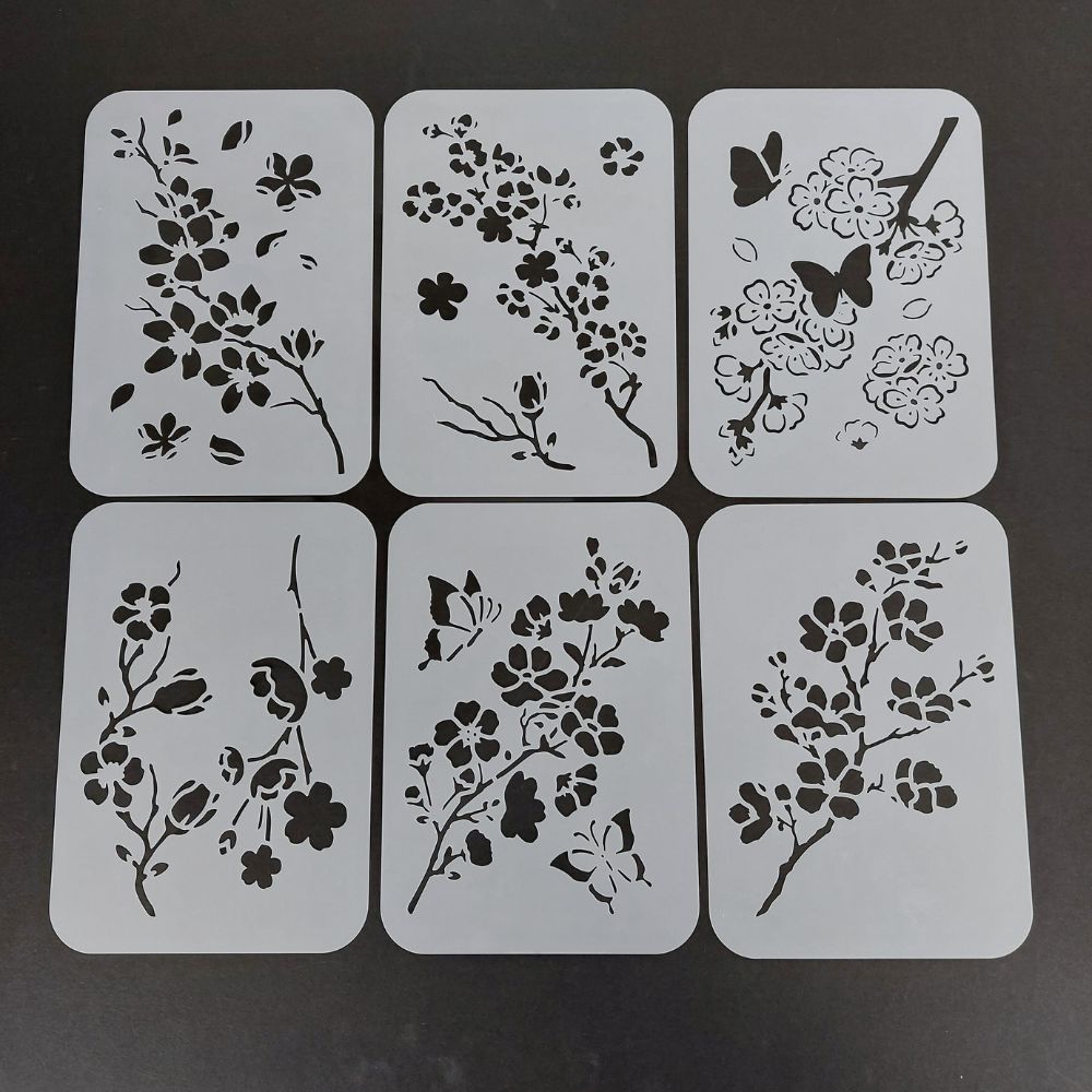 Stencil Set Approx A5 6pcs - Petal Perfect