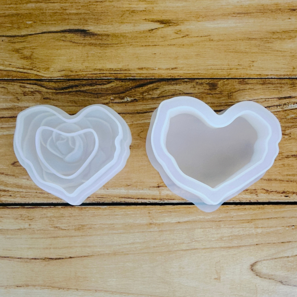 Silicone Mould - Heart Shaped Rose Box