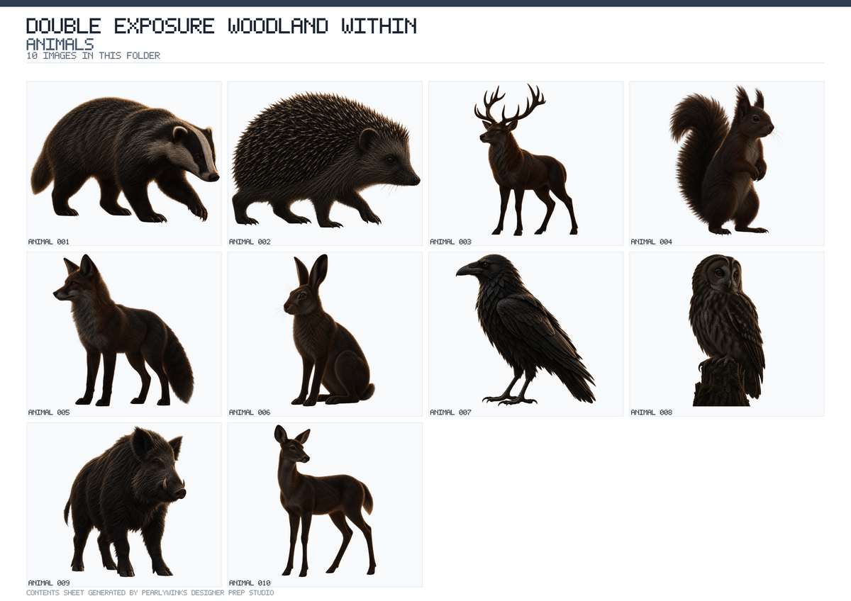 Pearlywinks - Double Exposure Woodland Within Digital Collection - Image 4