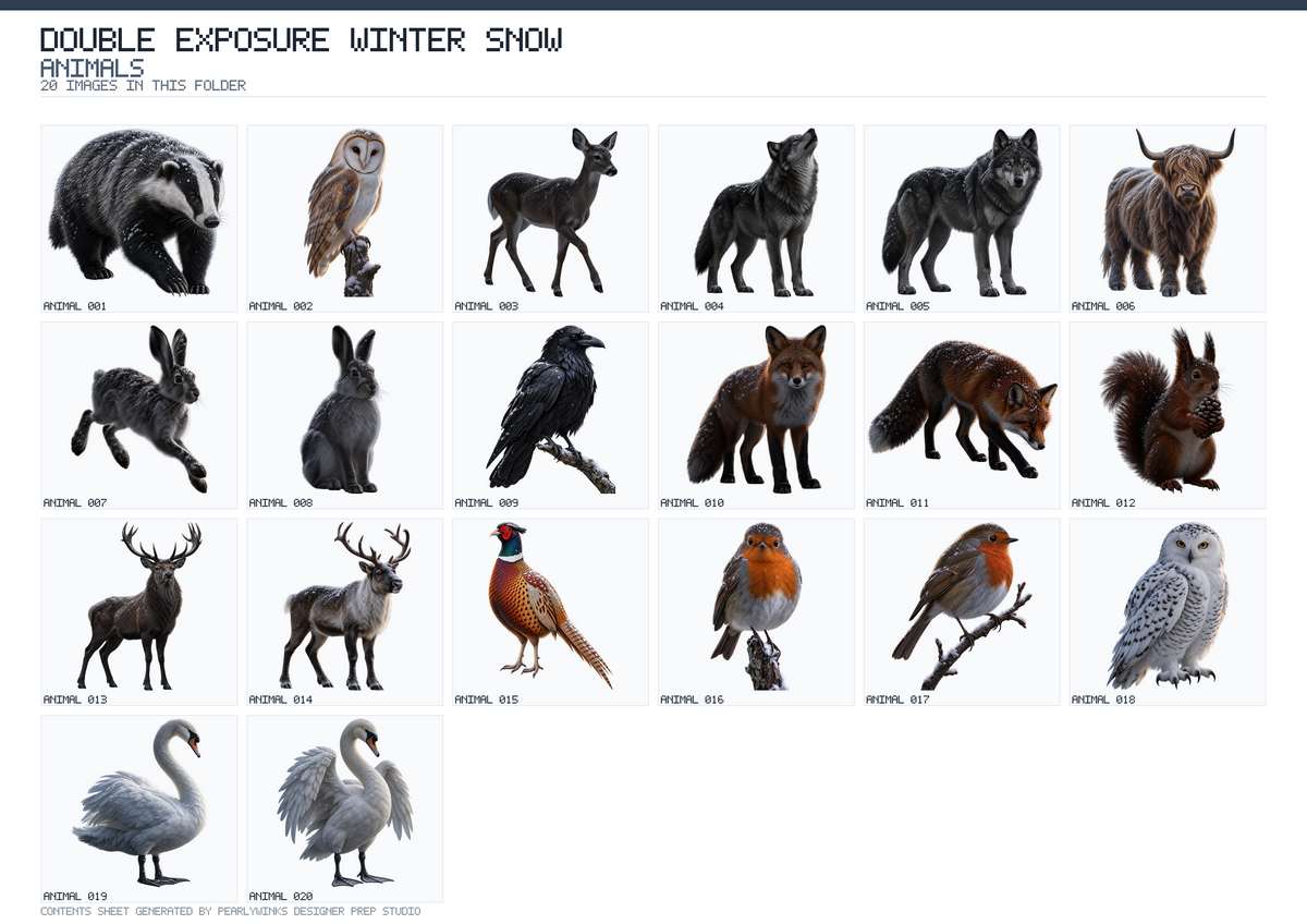 Pearlywinks - Double Exposure Winter Snow Digital Collection - Image 5