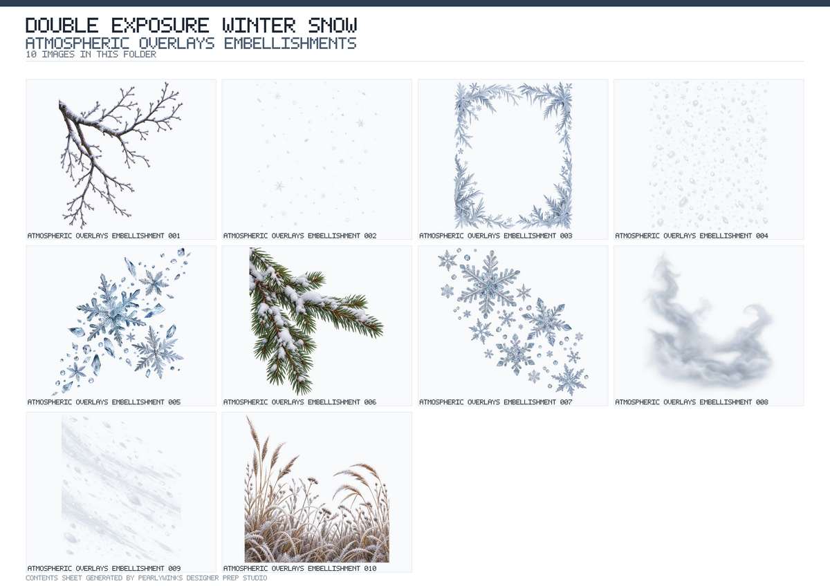 Pearlywinks - Double Exposure Winter Snow Digital Collection - Image 6