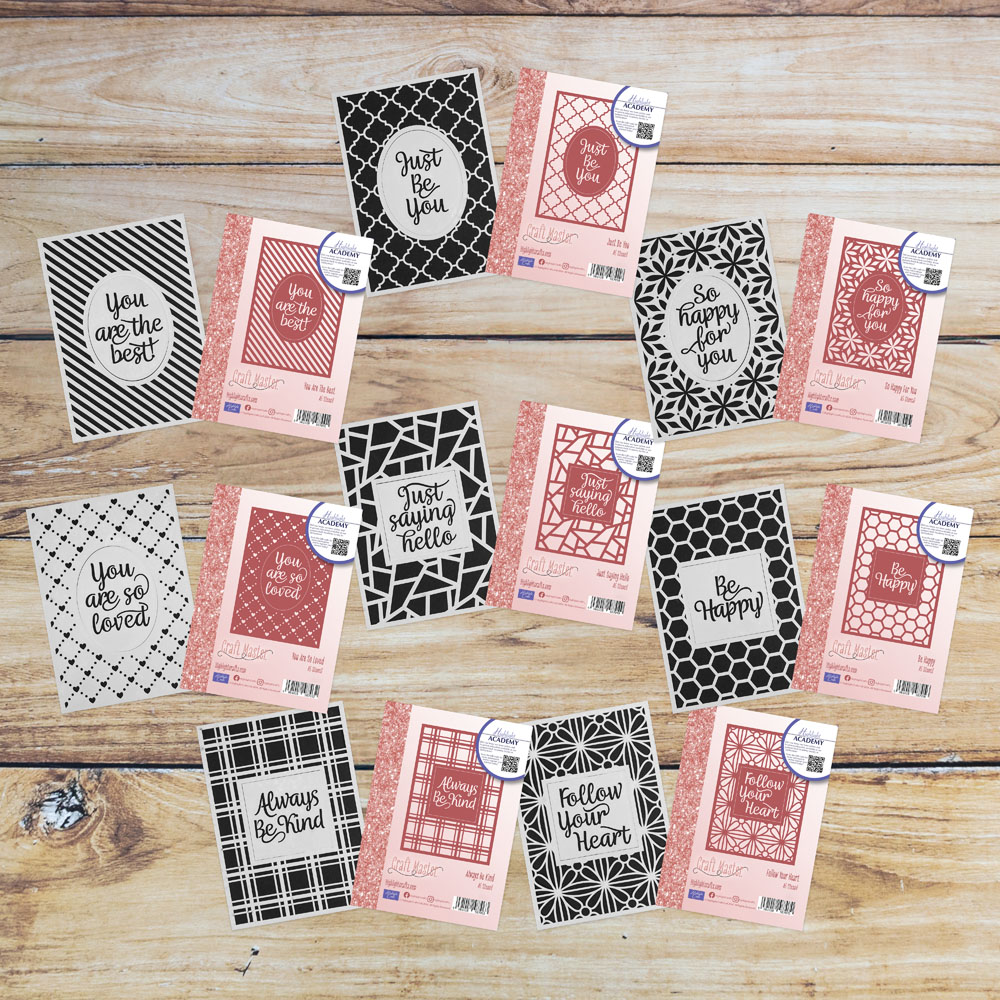 Craft Master Pattern & Sentiment Stencil Bundle