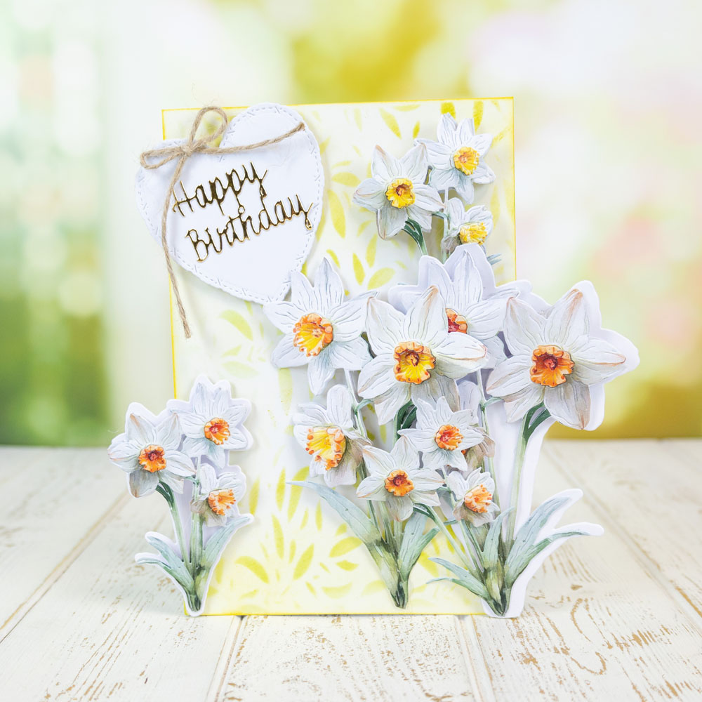 Two Red Robins Flower of the Month Daffodil Die + SVG & Artwork Download Bundle - Image 8