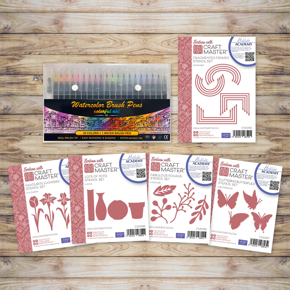 Emboss with Craft Master Designer Set 1 Stencil Bundle