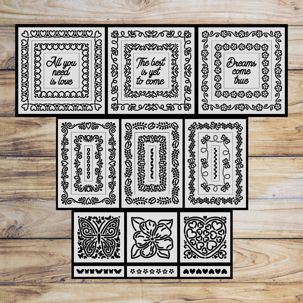 Craft Master Enticing Charms Stencil Collection