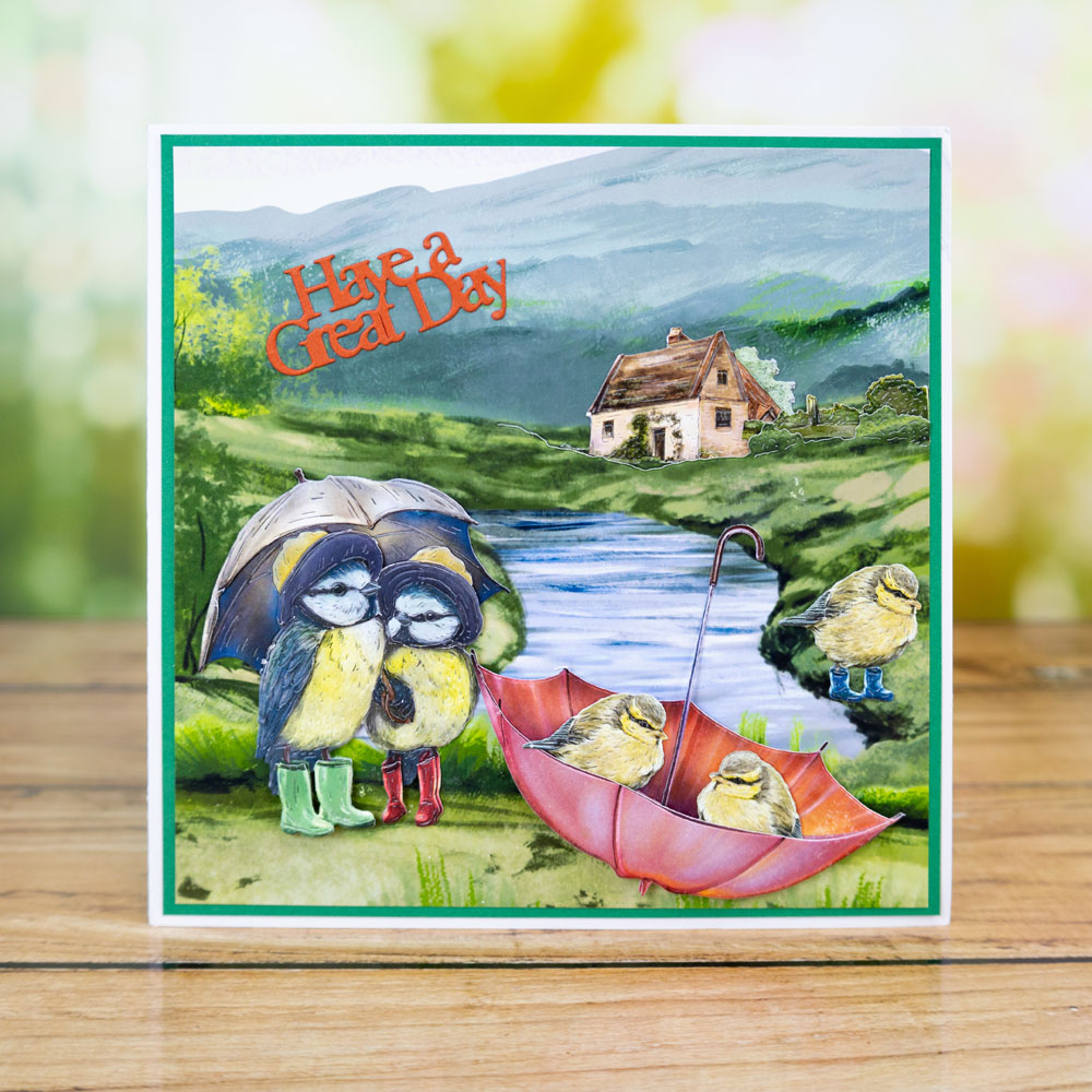 Two Red Robins Rainy Days Die + SVG & Artwork Download Bundle - Image 15