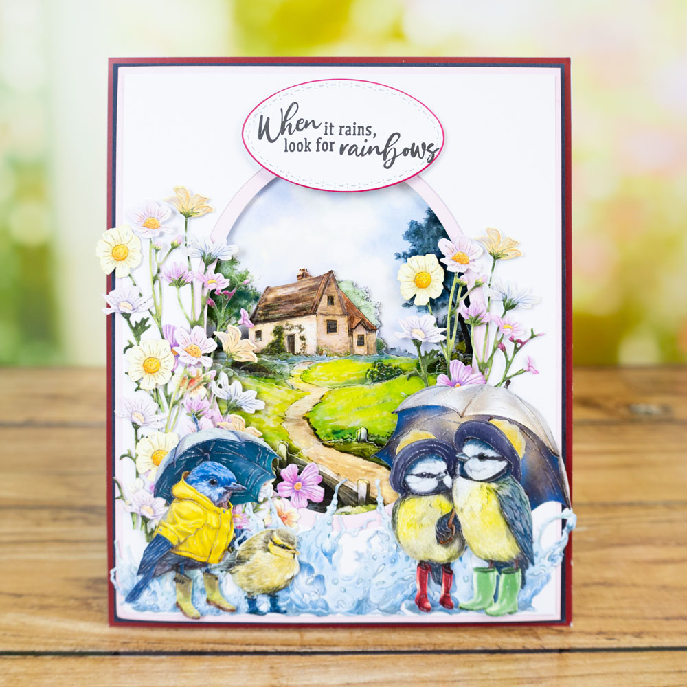 Two Red Robins Rainy Days Die + SVG & Artwork Download Bundle - Image 18