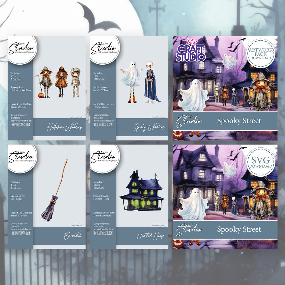 In The Studio Spooky Street Die + SVG & Artwork Download Bundle