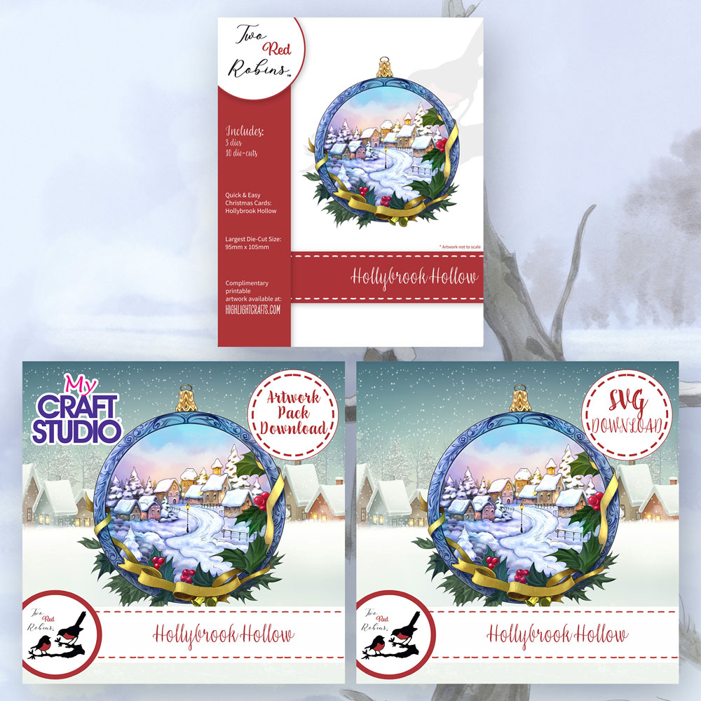 Two Red Robins Hollybrook Hollow Die & Downloads Bundle