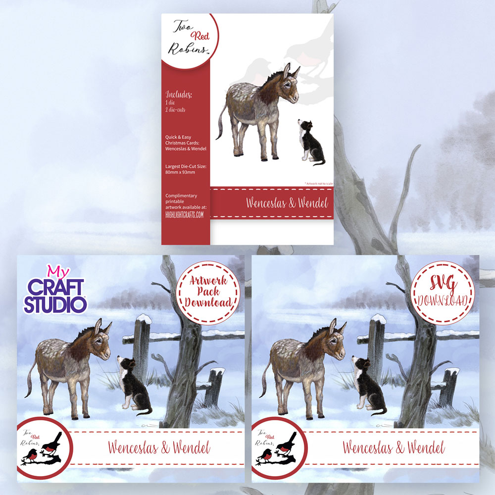 Two Red Robins Wenceslas & Wendel Die & Downloads Bundle