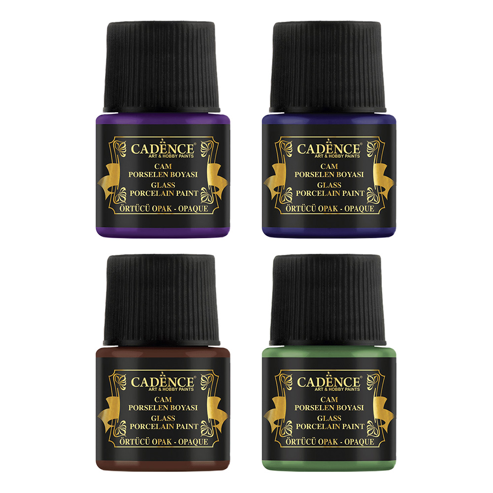 Cadence Glass & Ceramic Opaque Paint Distinguished Bundle (4pcs)