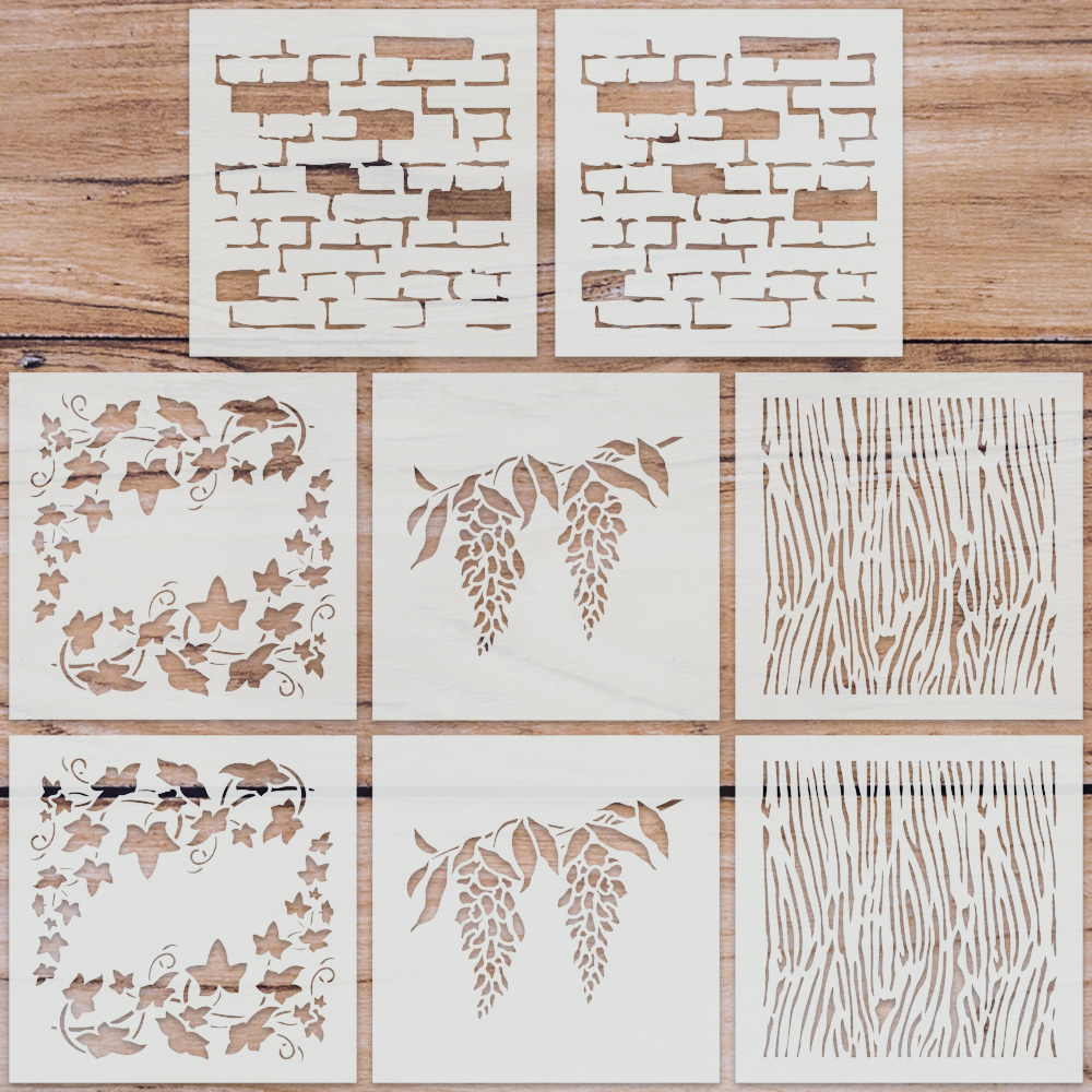 Craft Master Backgrounds 7x7 Stencil Set Bundle 1