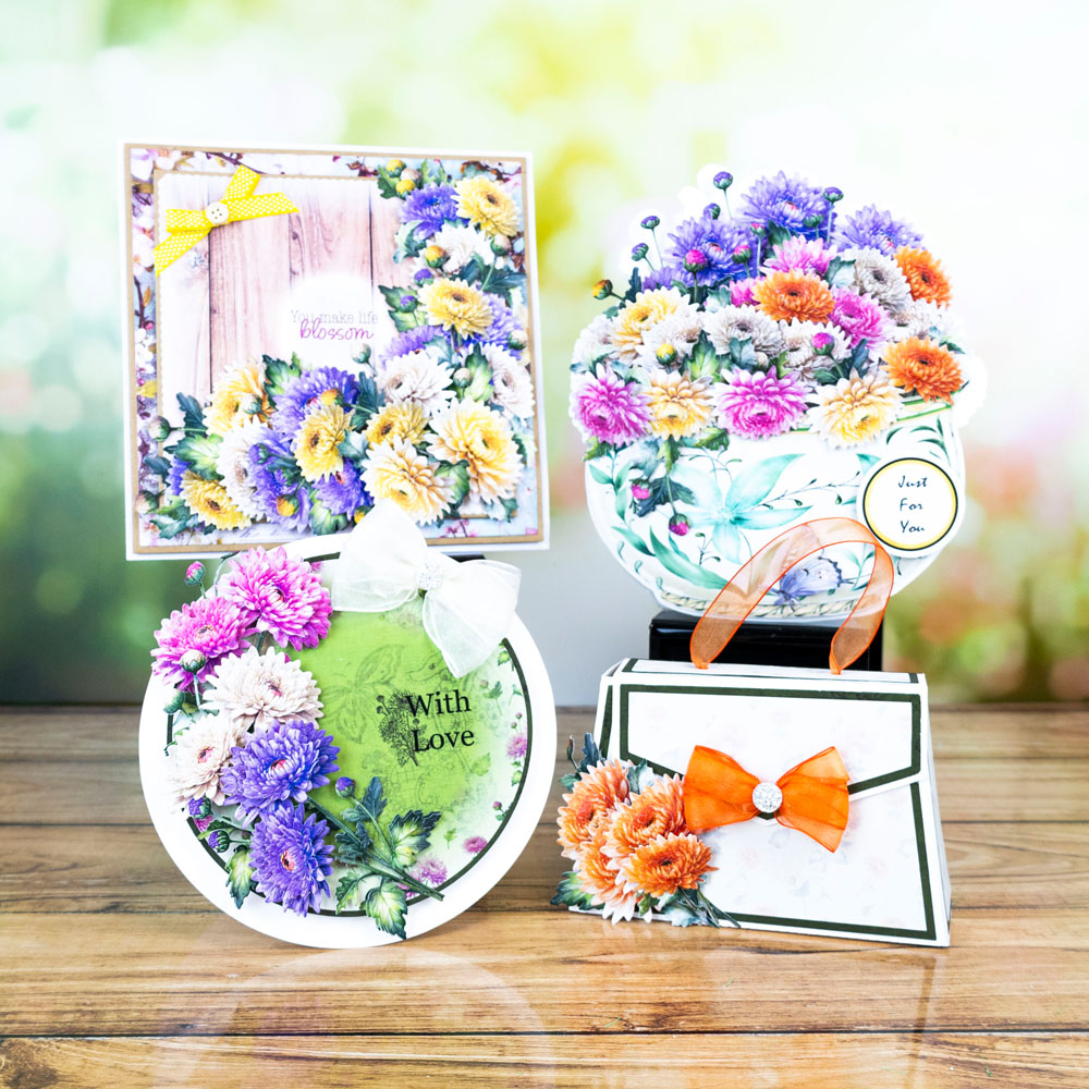 Two Red Robins Flower of The Month Chrysanthemum Die & Artwork Download Bundle - Image 2
