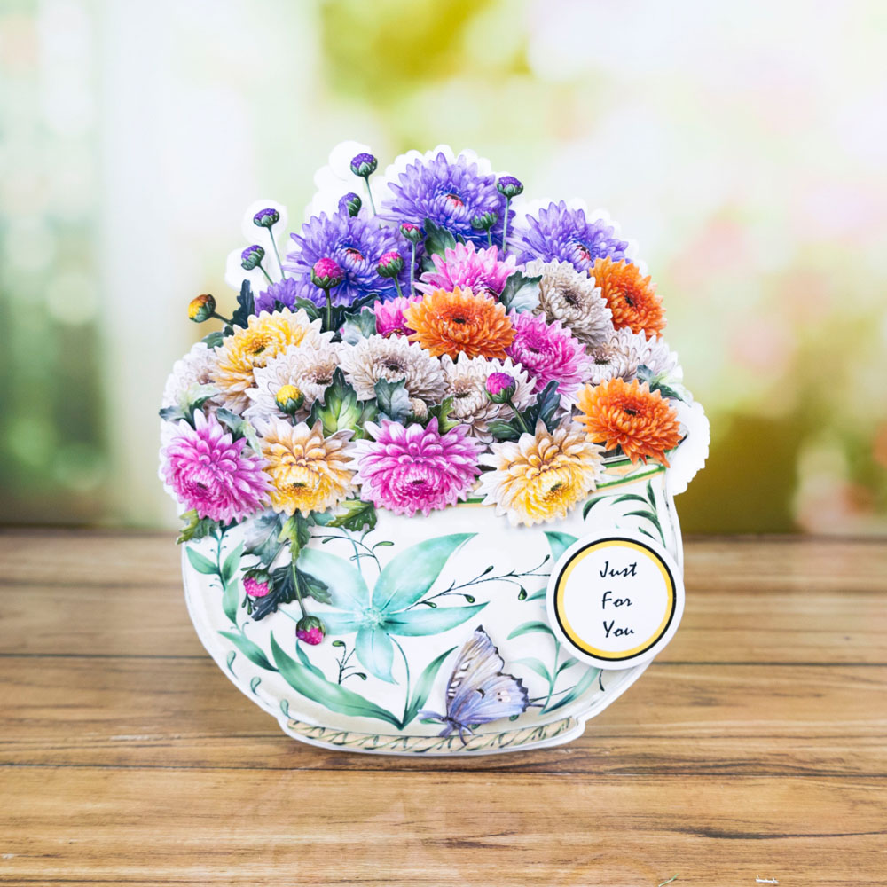 Two Red Robins Flower of The Month Chrysanthemum Die & Artwork Download Bundle - Image 3