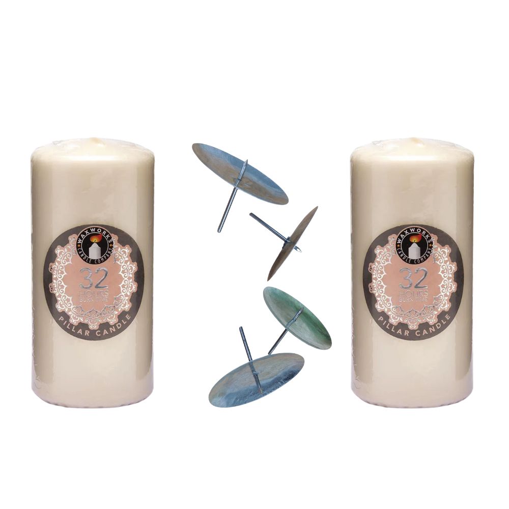 Candle Holders & Pillar Candles Bundle
