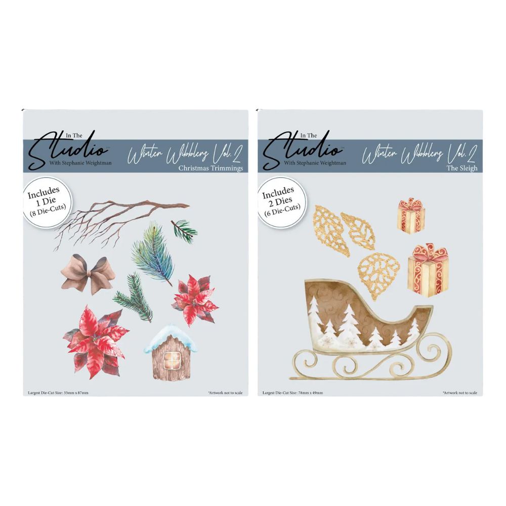 In The Studio Christmas Sleigh Die Set Bundle