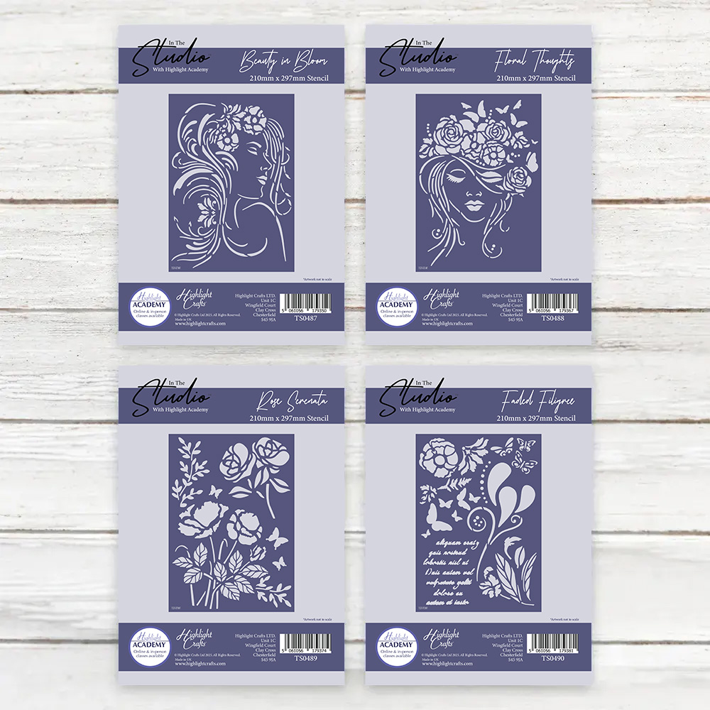 In The Studio Romantique Stencil Bundle