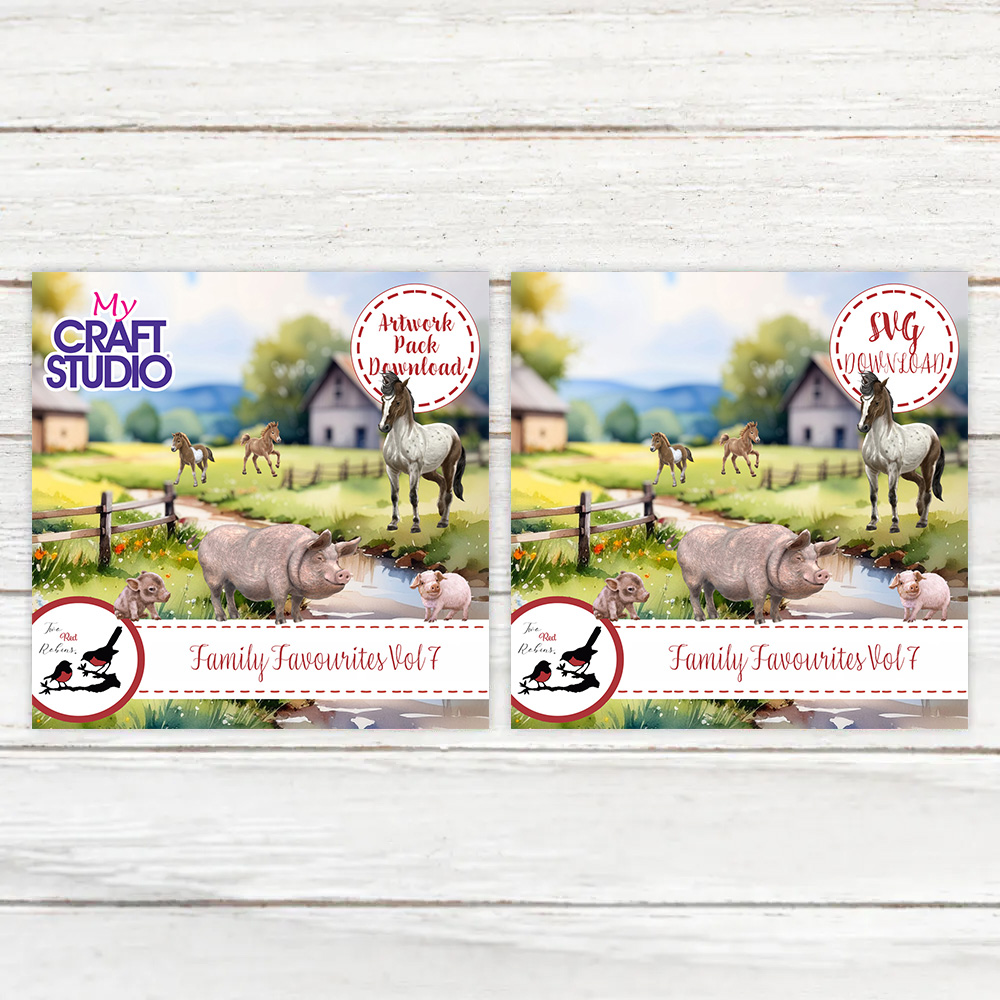 Two Red Robins Family Favourites Vol 7 SVG & Artwork Downloads Bundle