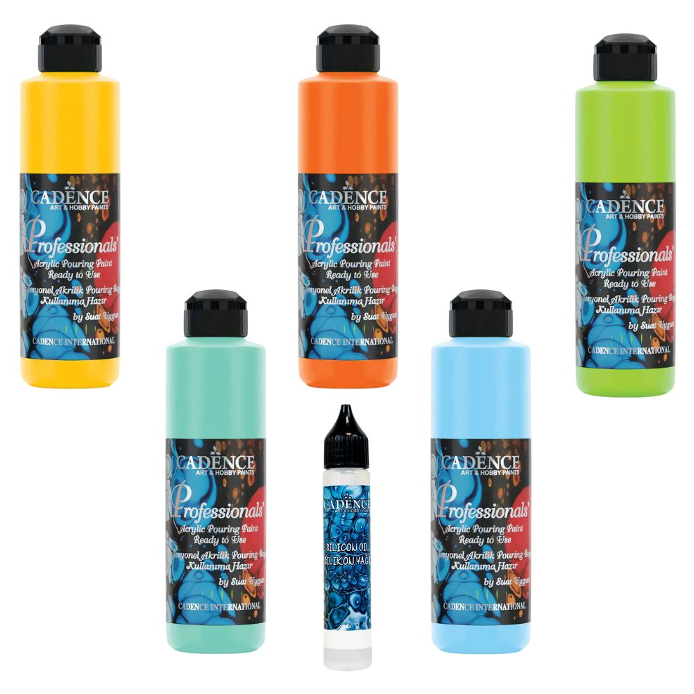 Cadence Pro Acrylic Pouring Paint Set & Oil