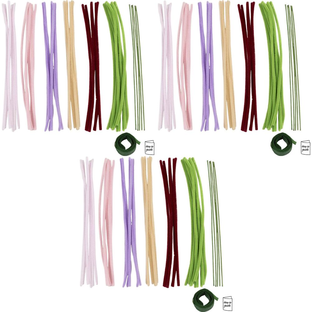 Creativ Mini Craft Kit - Pipe Cleaner Flower Bundle - 3 Packs